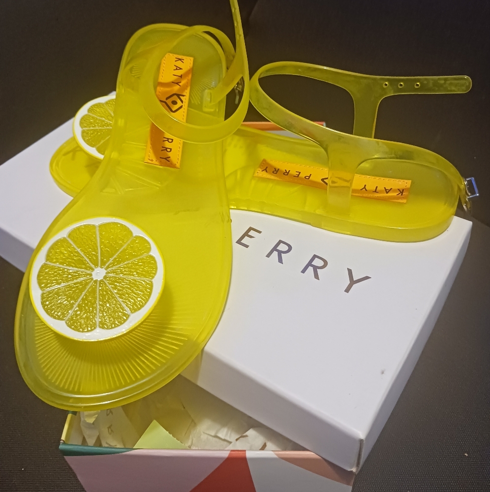 Brand new Katy Perry lemon sandals
